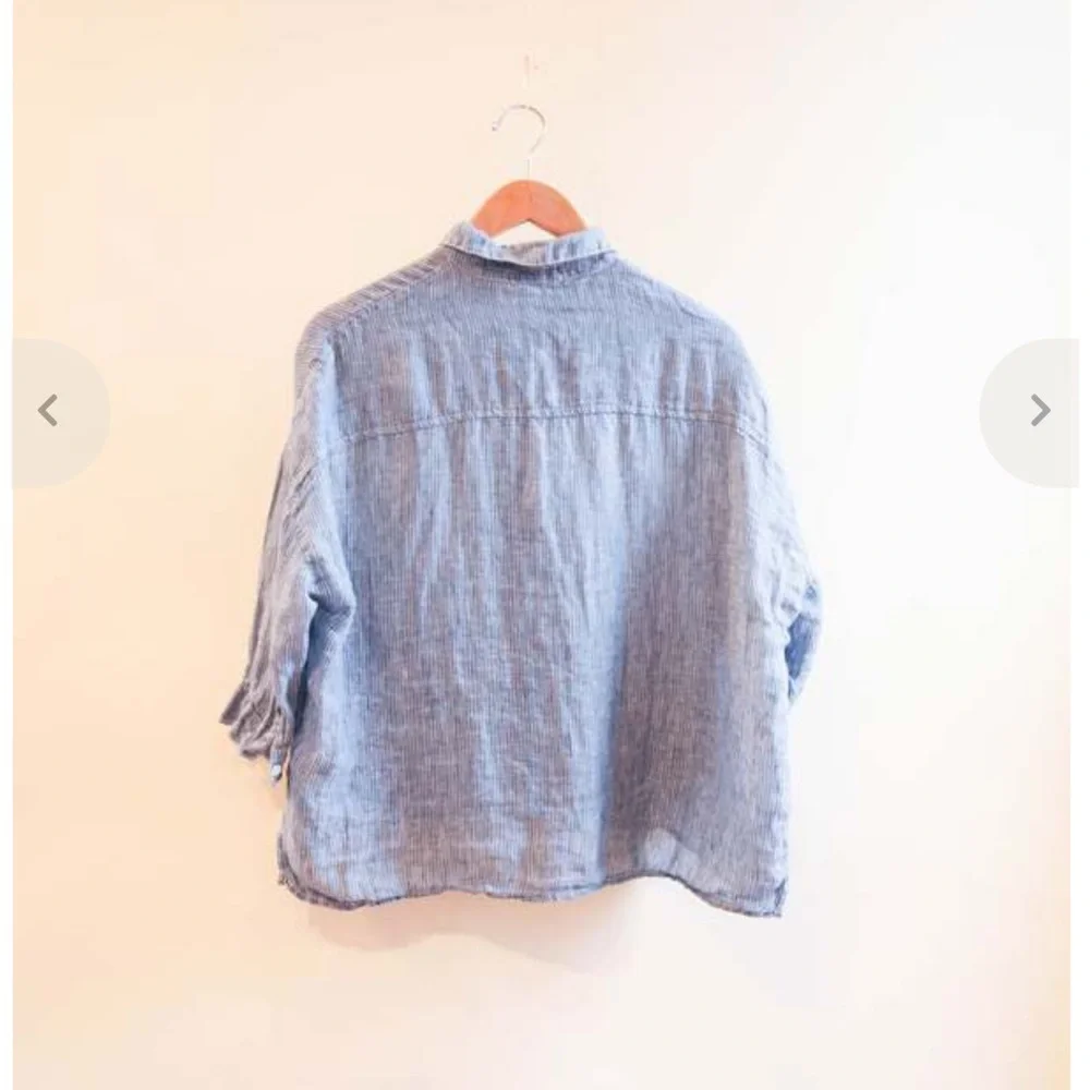 CP Shades Rooney Striped Cotton Blouse Sz M/L Boxy PRISTINE Price firm! - Picture 9 of 14